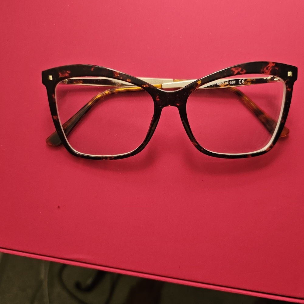 Tortoise Shell Square Cateye Prescription Glasses